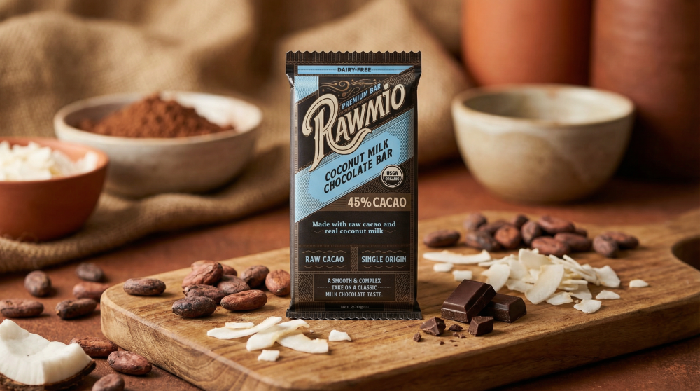 Coconut milk chocolate bar